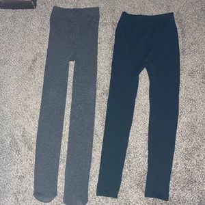 Two pair of dark gray tights